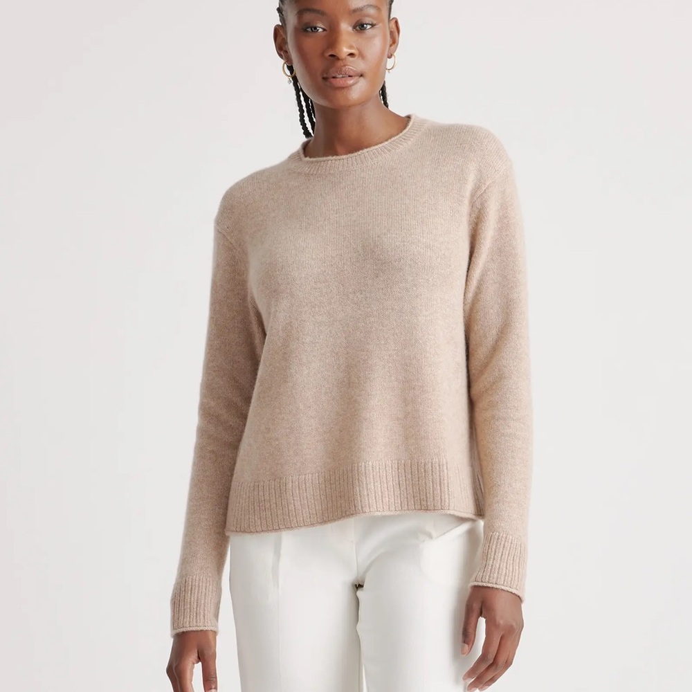 Quince Mongolian Cashmere Boxy Crewneck Sweater